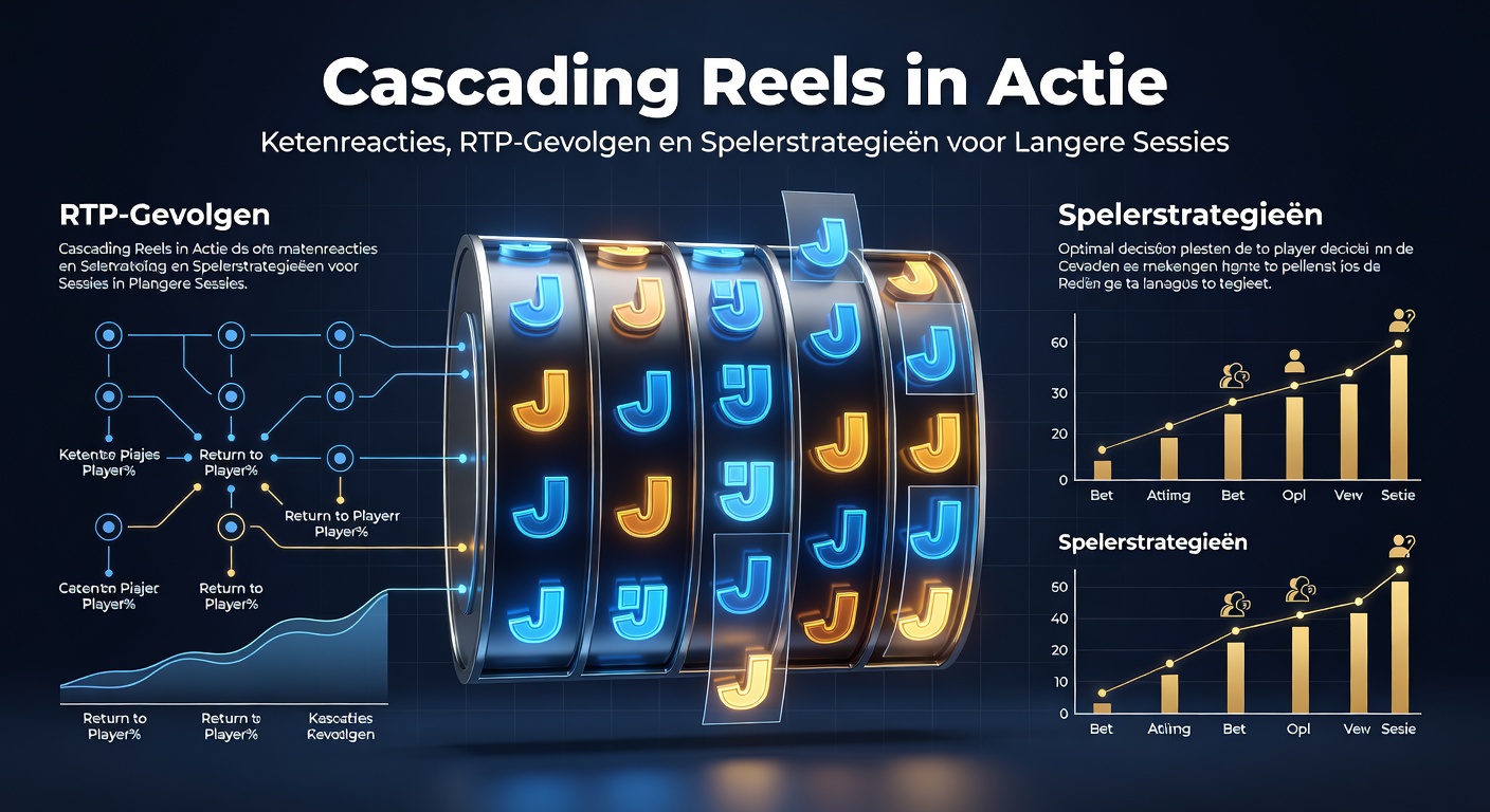 Grafiek met RTP-curves en ketenreactie-voorbeelden in cascading reels slots, inclusief multiplier-groei tijdens sessies