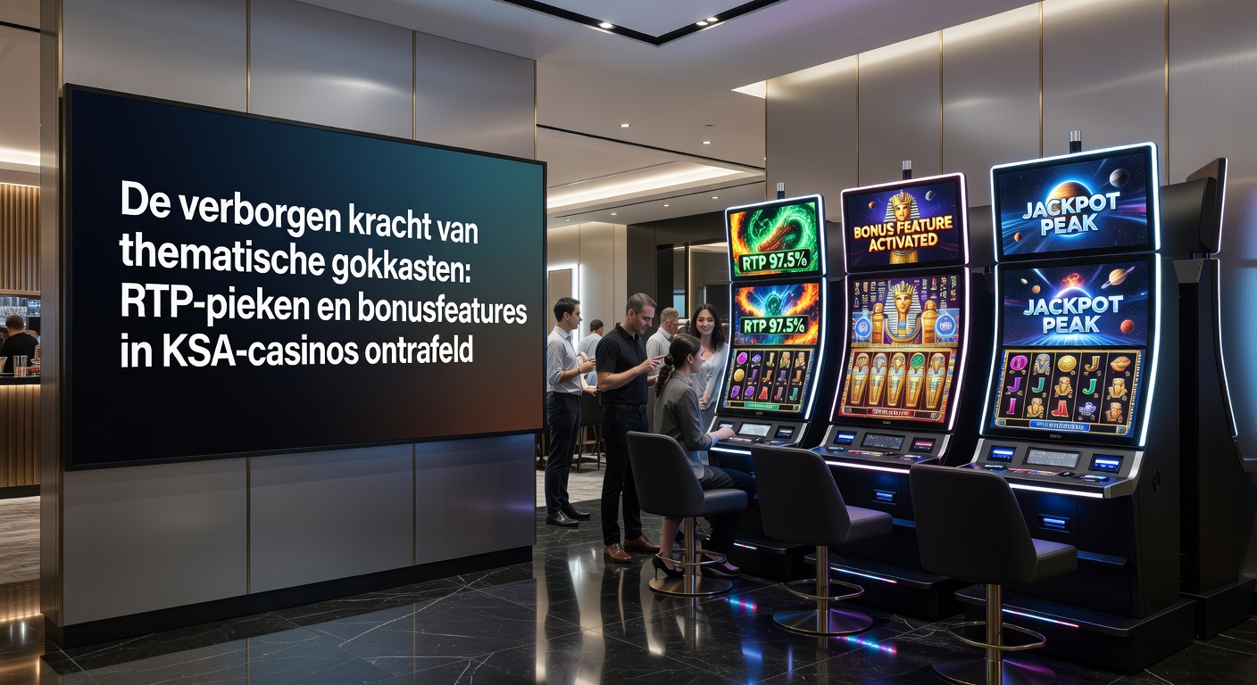 Thematische gokkast met avontuurlijk thema en gloeiende bonus-symbolen op een scherm in een online casino