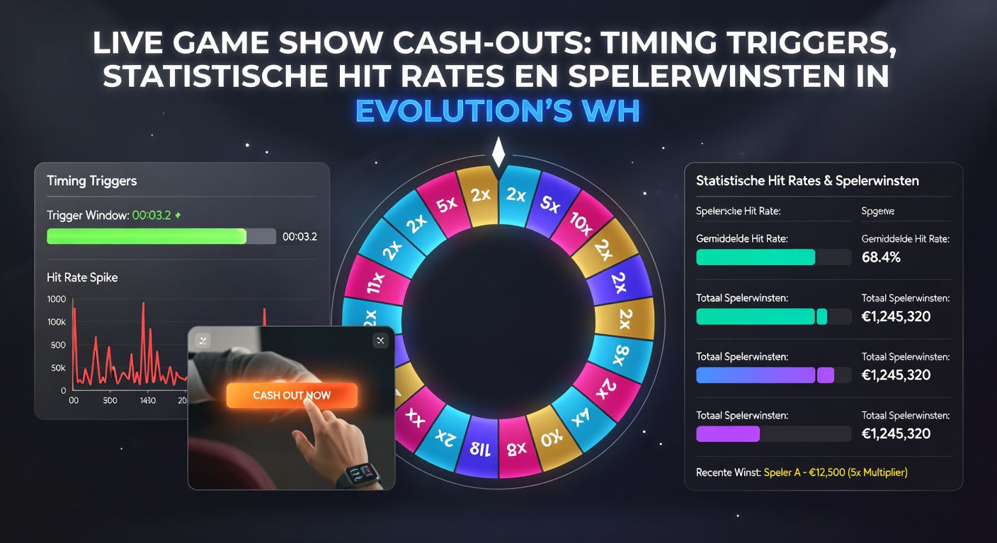Grafiek met statistieken van cash-out timing in Evolution's Crazy Time, toon hit rates en winstkansen over tijd