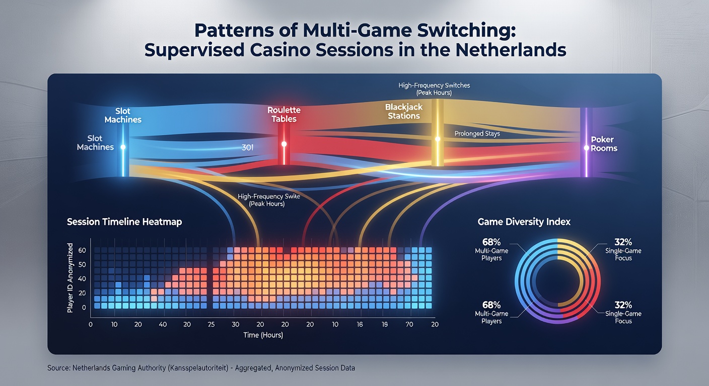 Heatmap van game switches tijdens typische casino sessies in Nederland