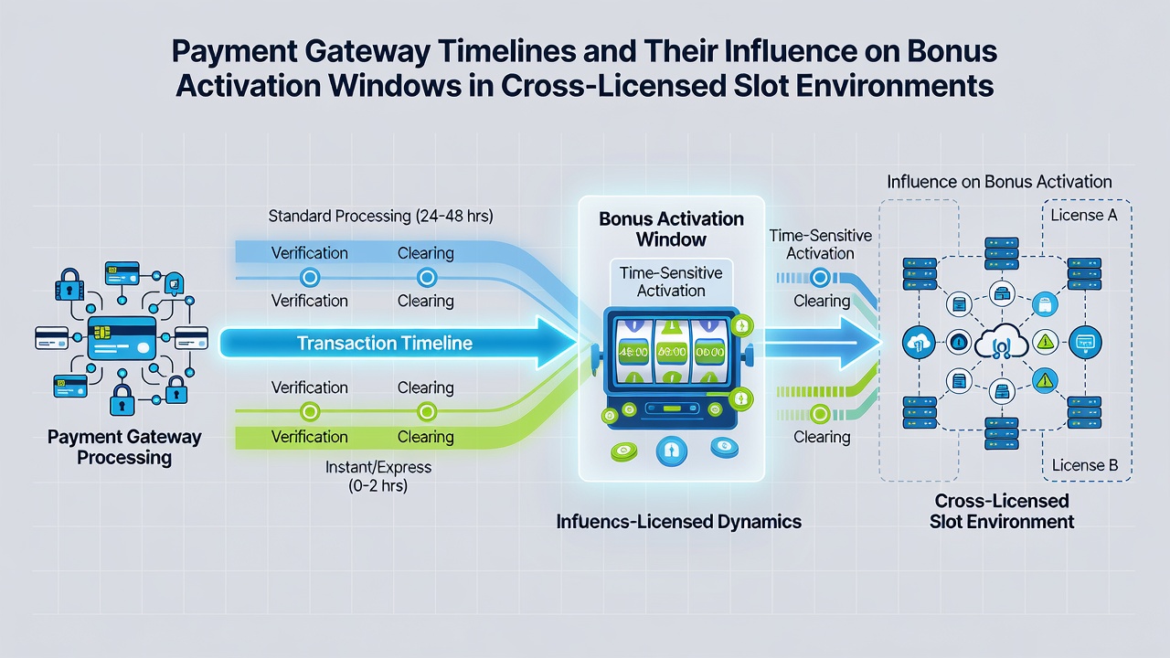 Diagram van gateway tijdlijnen en bonusactivering in slots